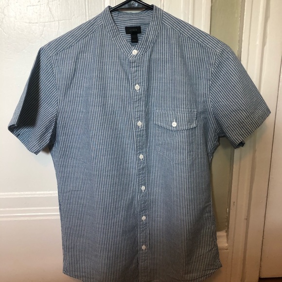 J. Crew Other - J. Crew Band Collar Short Sleeve Shirt